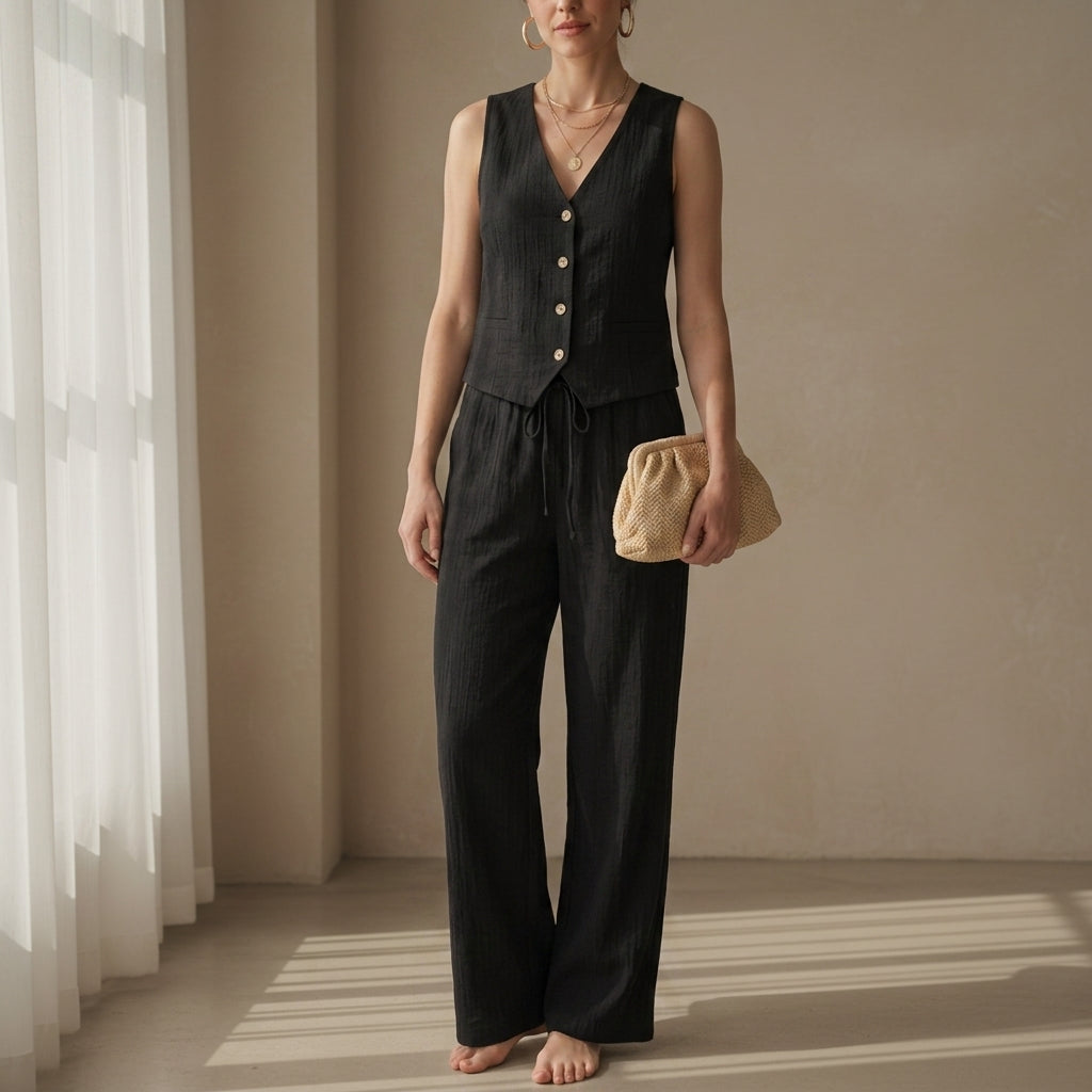 Ameilia Two Piece Tank Top And Trouser Set