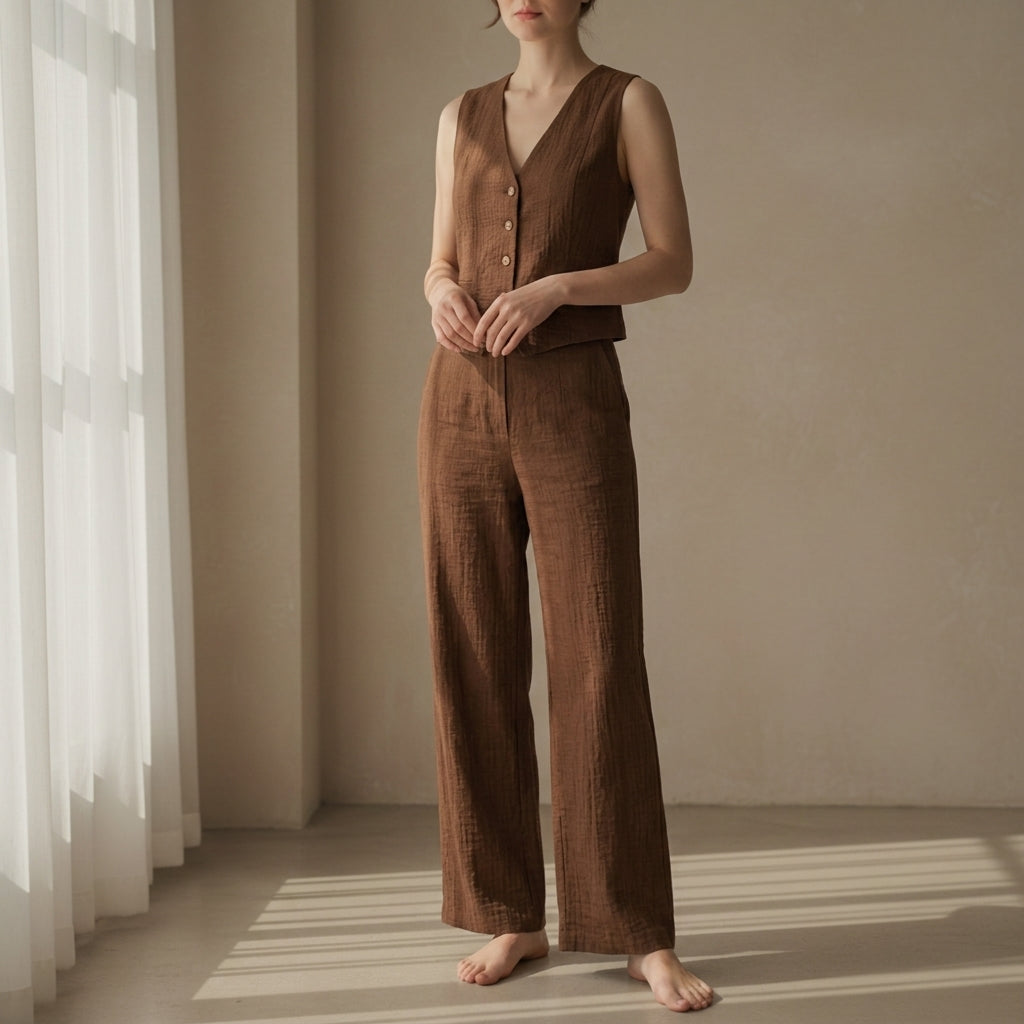 Ameilia Two Piece Tank Top And Trouser Set