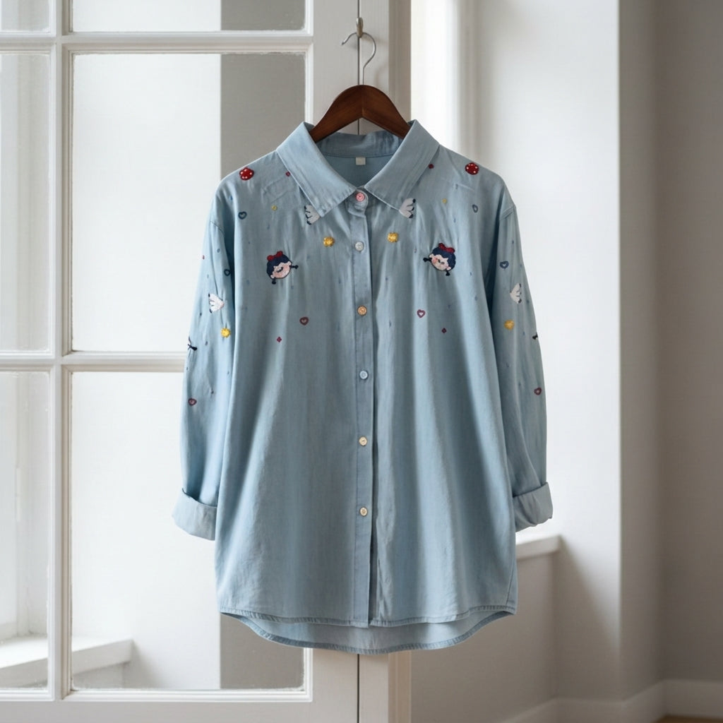 Jolene Premium Embriodered Denim Shirt