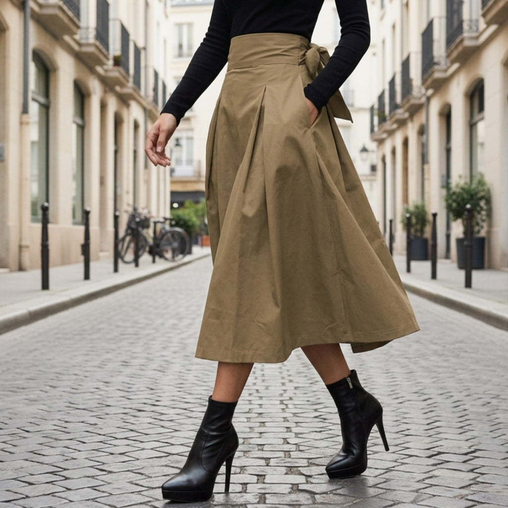Valentina A-Line Midi Skirt