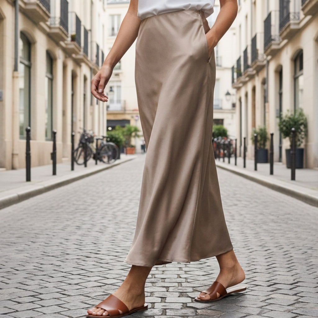 Giorgia Satin Touch Skirt