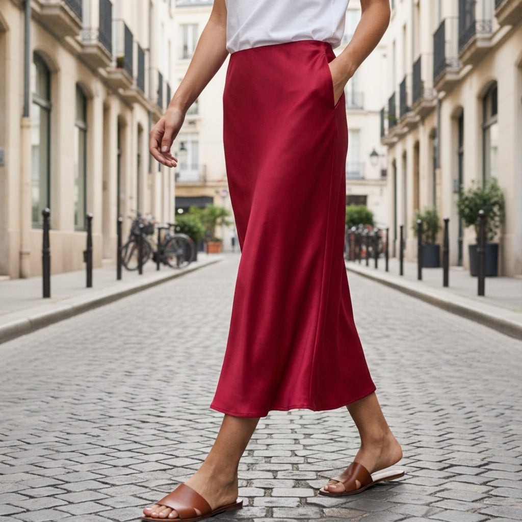 Giorgia Satin Touch Skirt