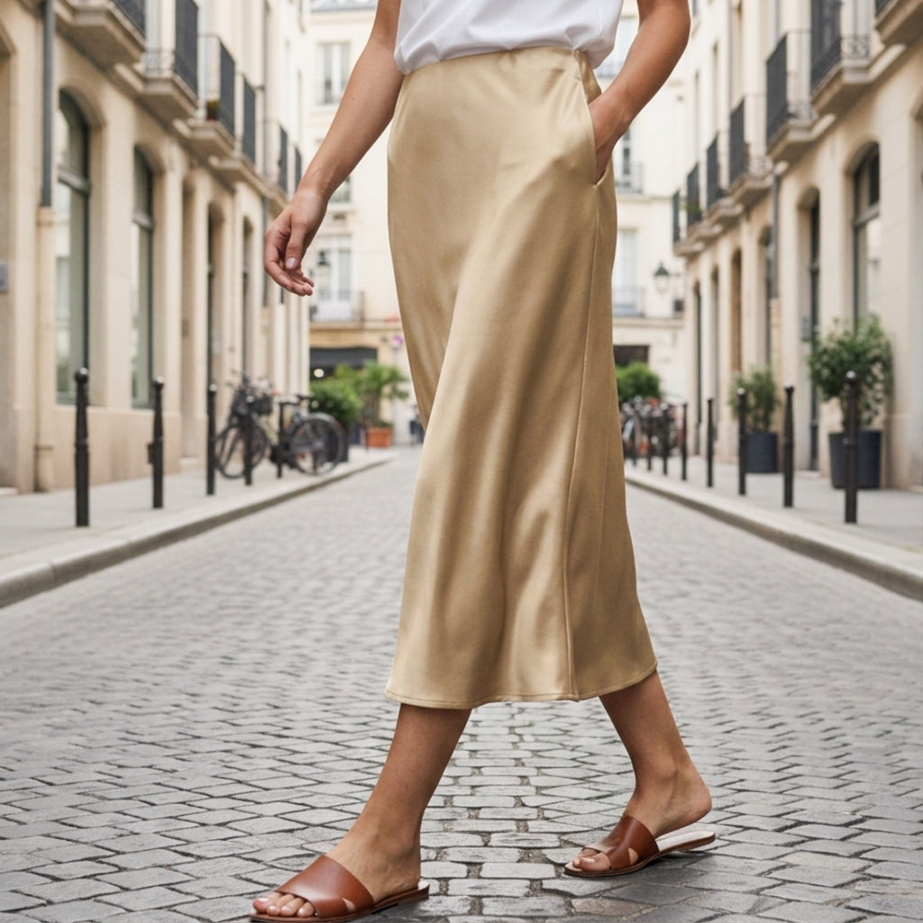 Giorgia Satin Touch Skirt