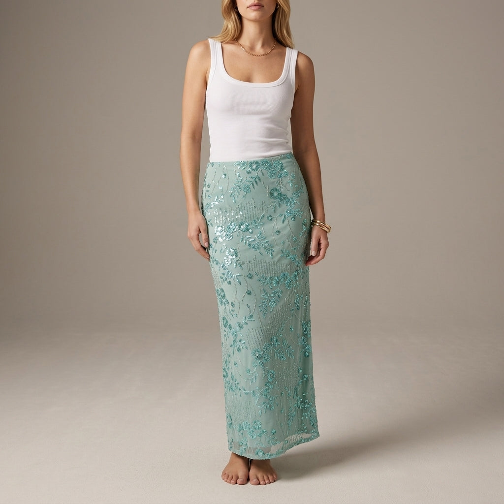 Sorrento Sequin Maxi Skirt