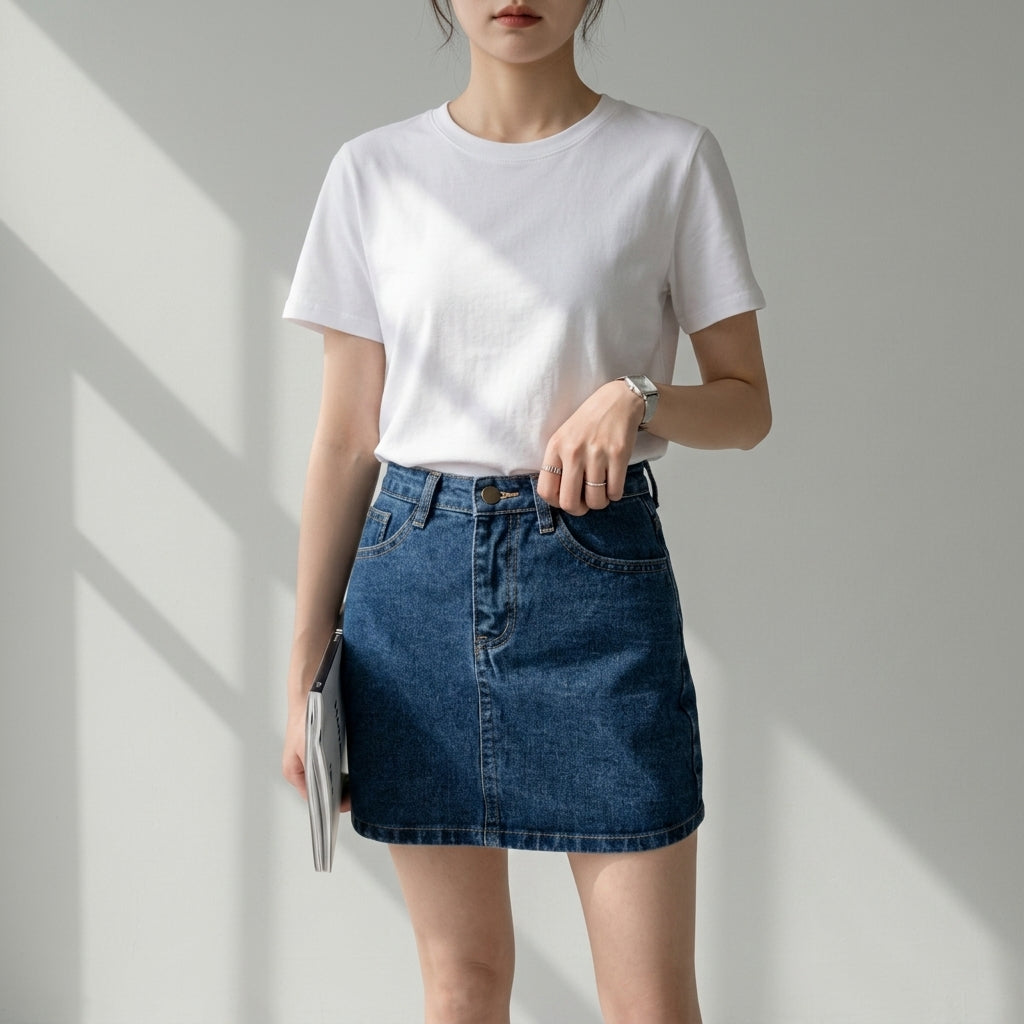Adelaide Denim Mini Skirt