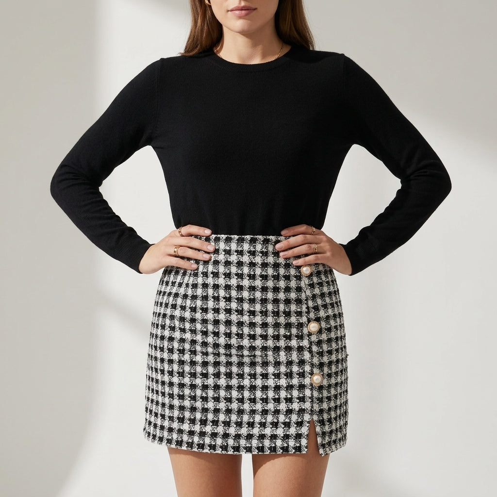 Etta Tweed Style Mini Skirt