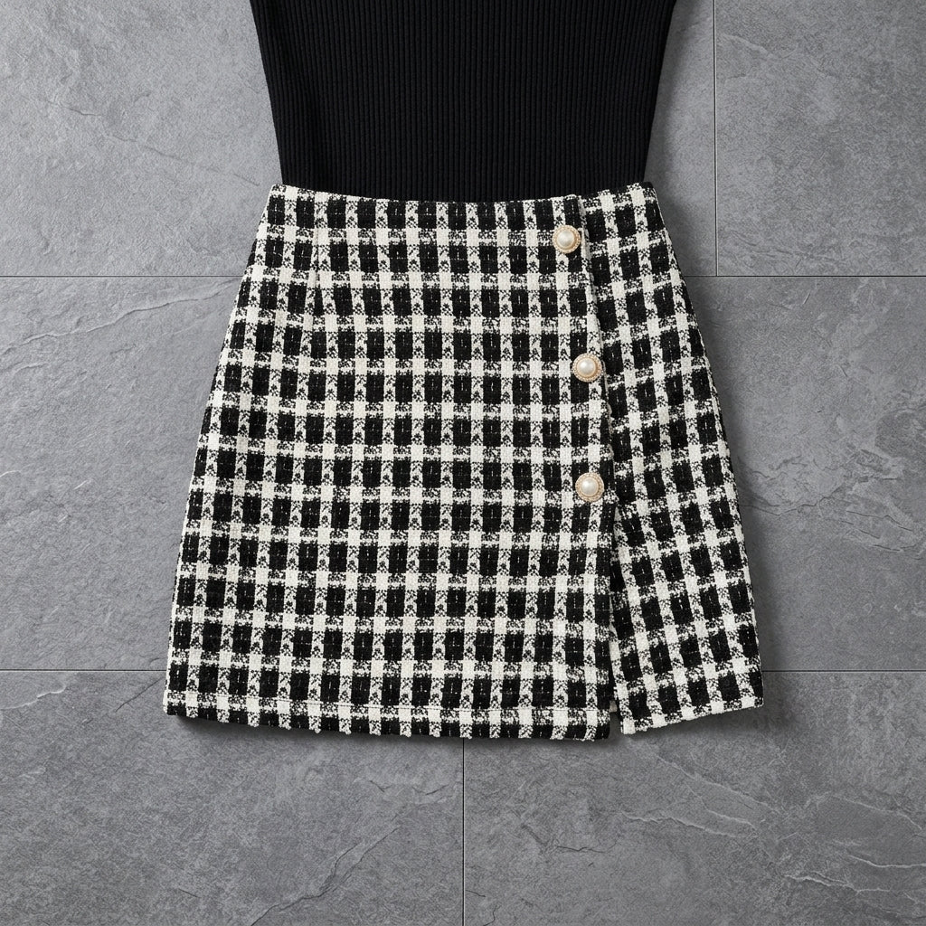 Etta Tweed Style Mini Skirt