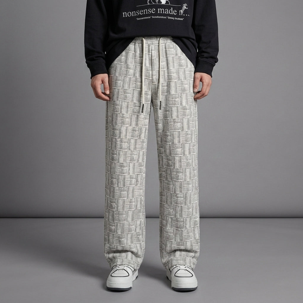 Torino Oversized Corduroy Plaid Sweatpants