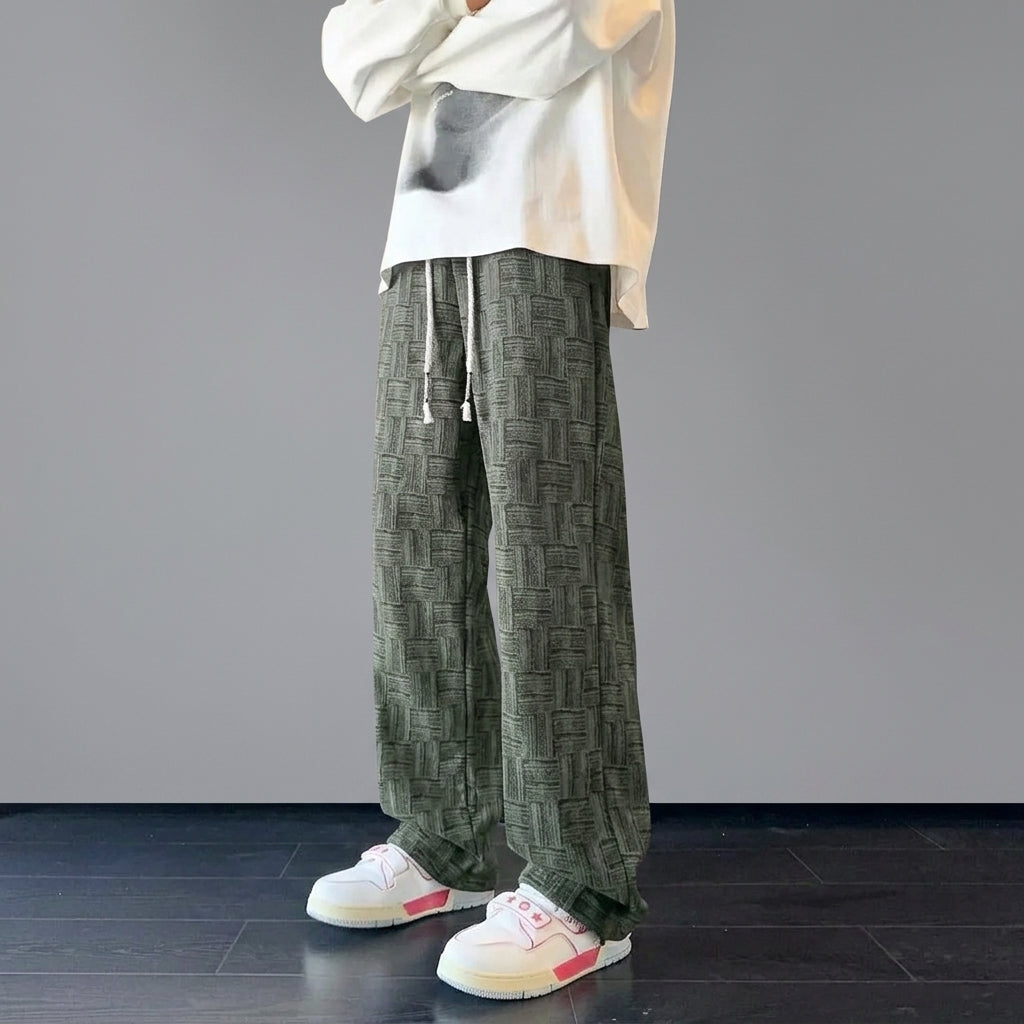 Torino Oversized Corduroy Plaid Sweatpants