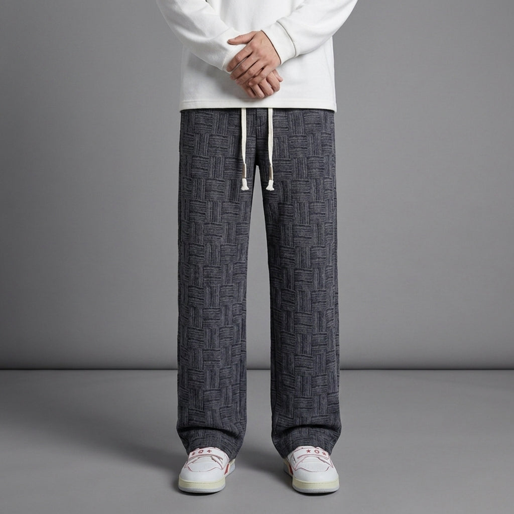 Torino Oversized Corduroy Plaid Sweatpants