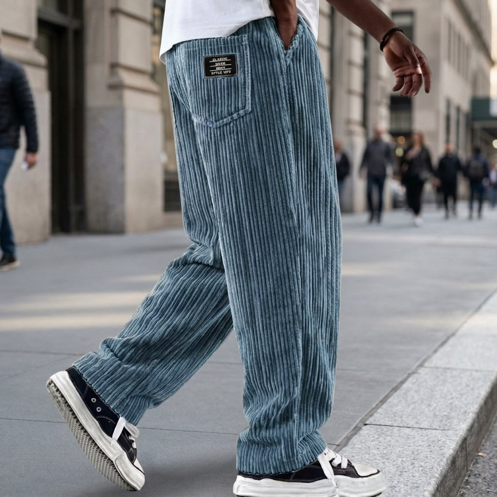 Matteo Vertical Striped Corduroy Sweatpants