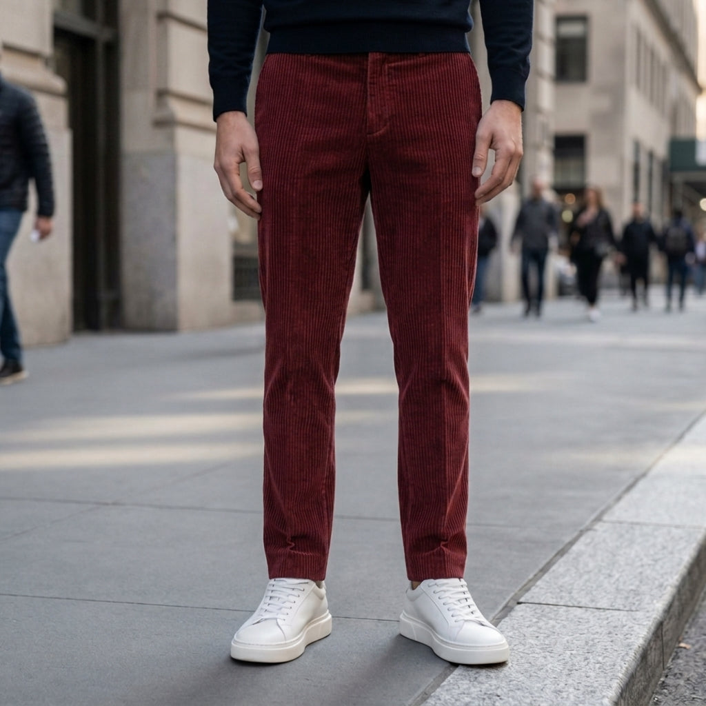 Matteo Vertical Striped Corduroy Sweatpants