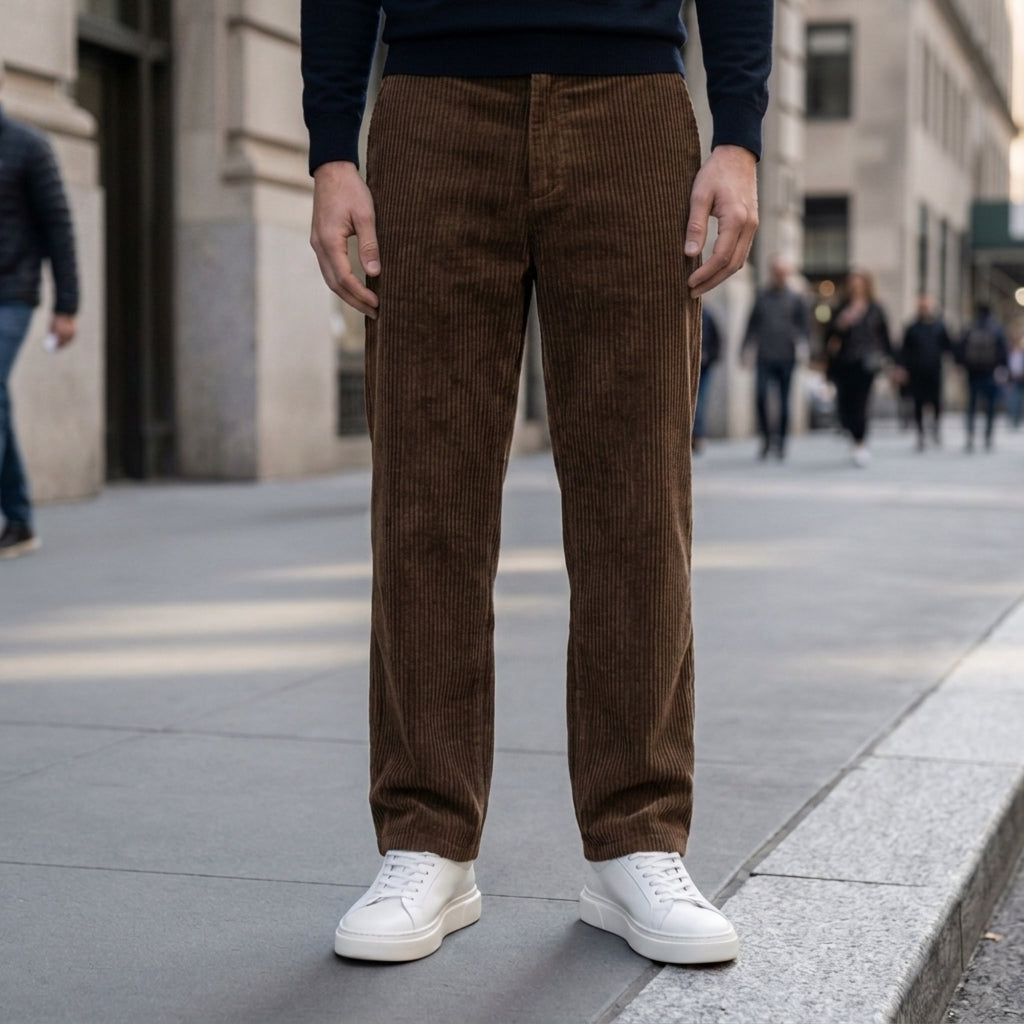 Matteo Vertical Striped Corduroy Sweatpants