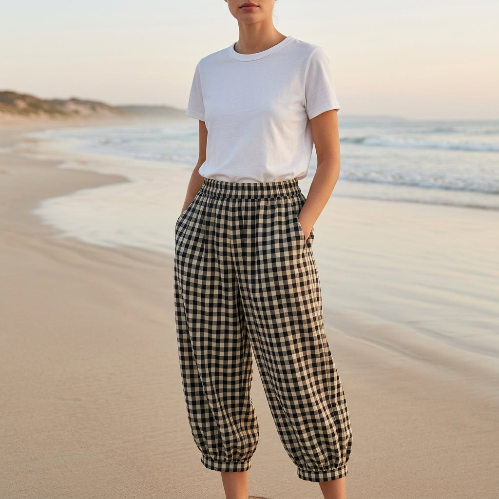 Amalfi Air Harem Plaid Pants