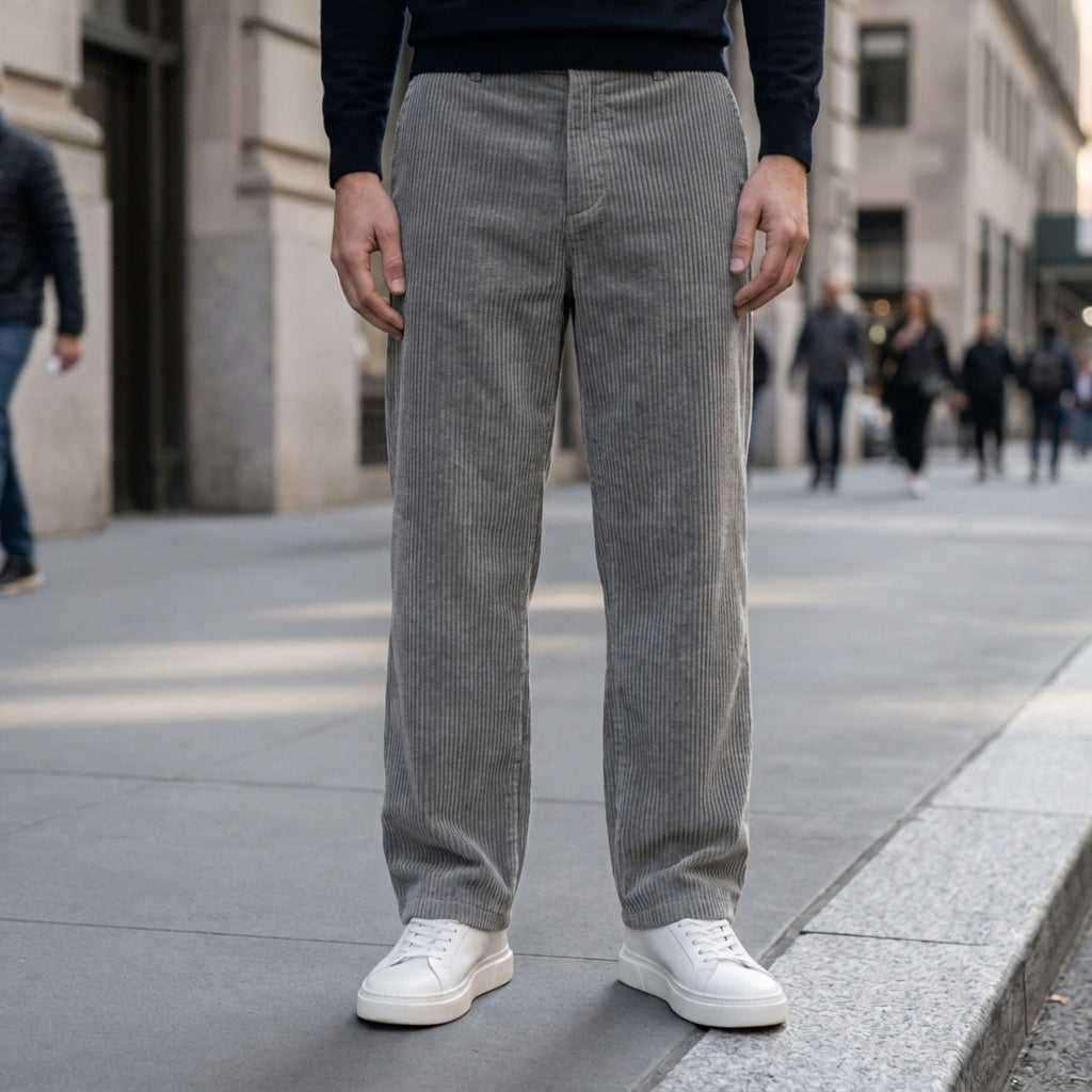 Matteo Vertical Striped Corduroy Sweatpants
