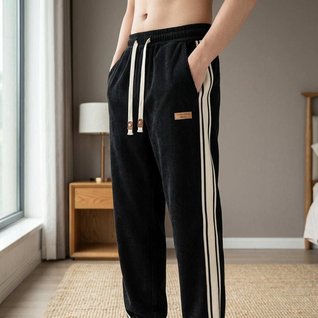 Sterling Striped Wide Leg Corduroy Pants