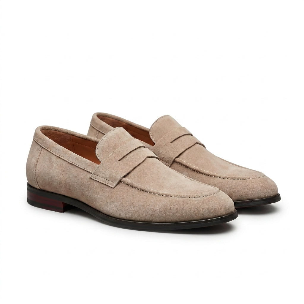 Men's Suede-Effect Slip-On Loafers | Matteo