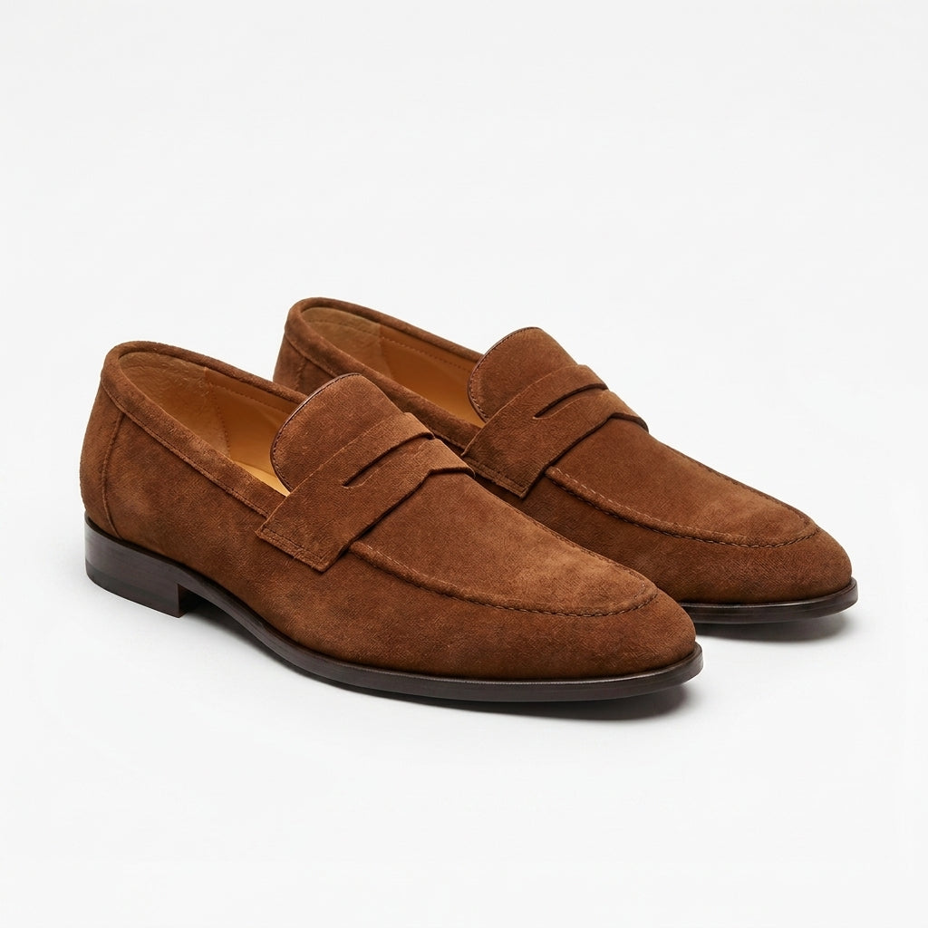Men's Suede-Effect Slip-On Loafers | Matteo