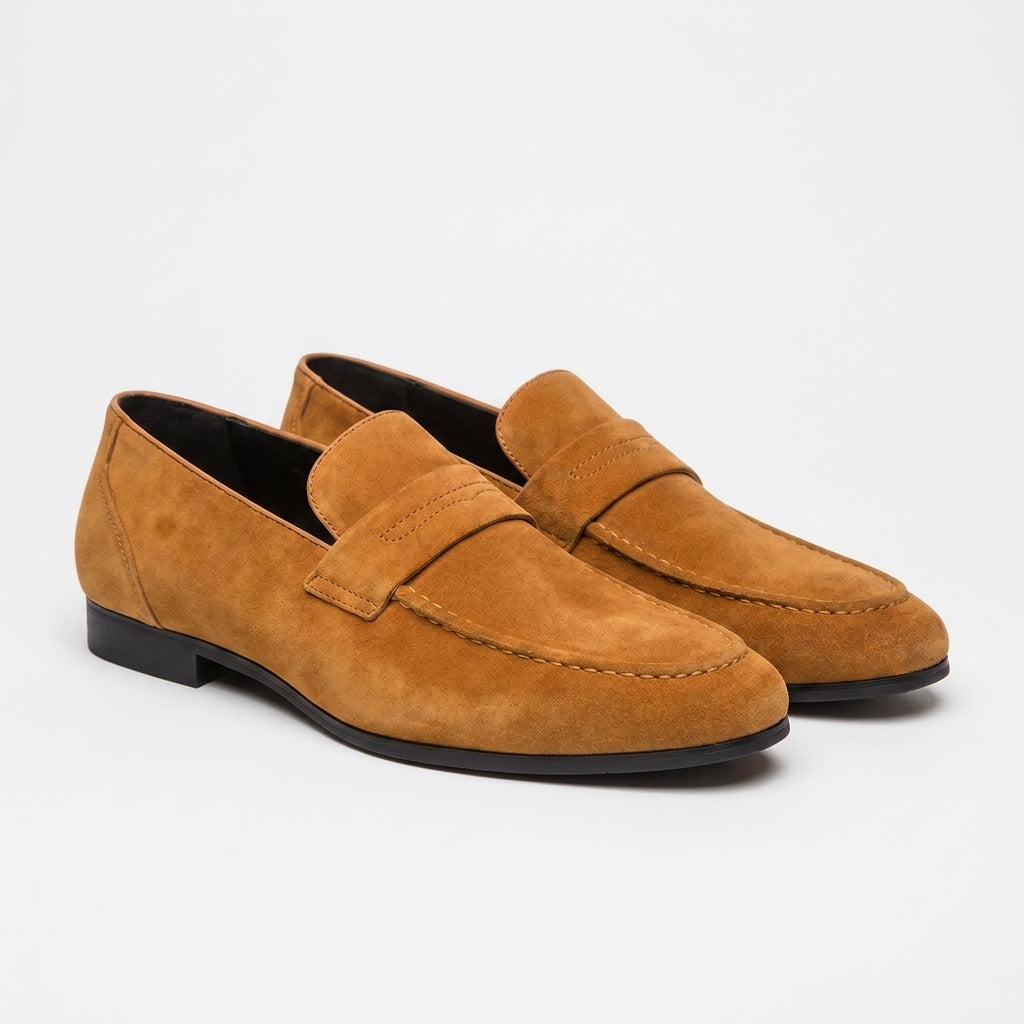 Men's Suede-Effect Slip-On Loafers | Matteo