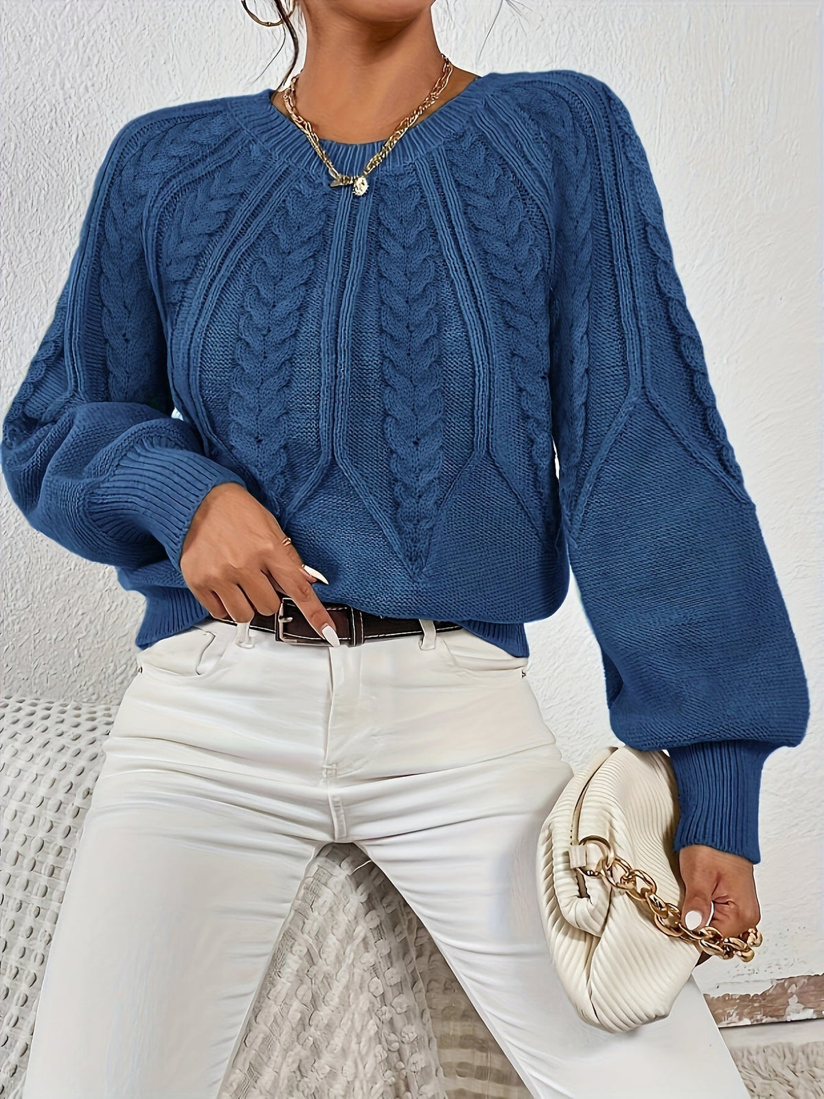 Eleanor | Oversized Cable Knit Sweater