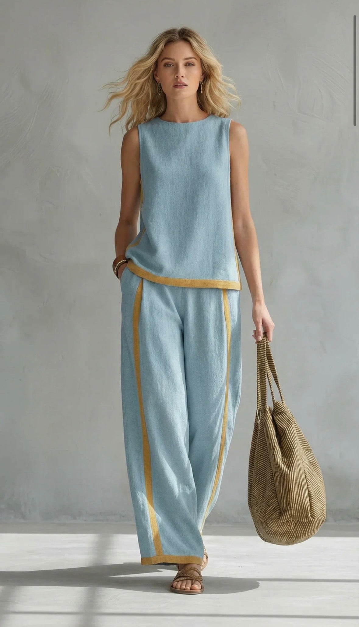Taylor™ | Sleeveless Wide Leg Two-Piece Set