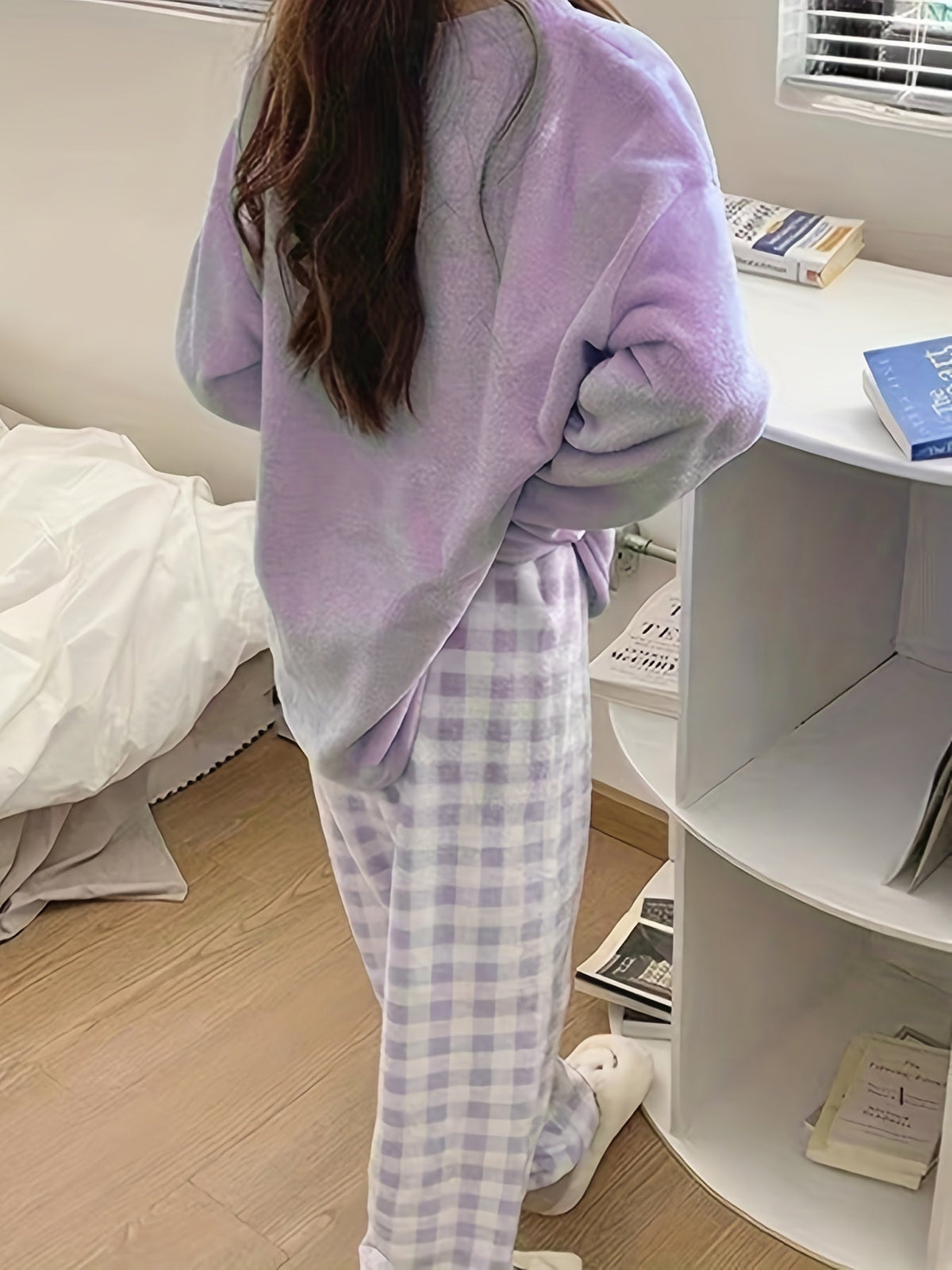 Marcella | Plush Two-Piece Pajama Set