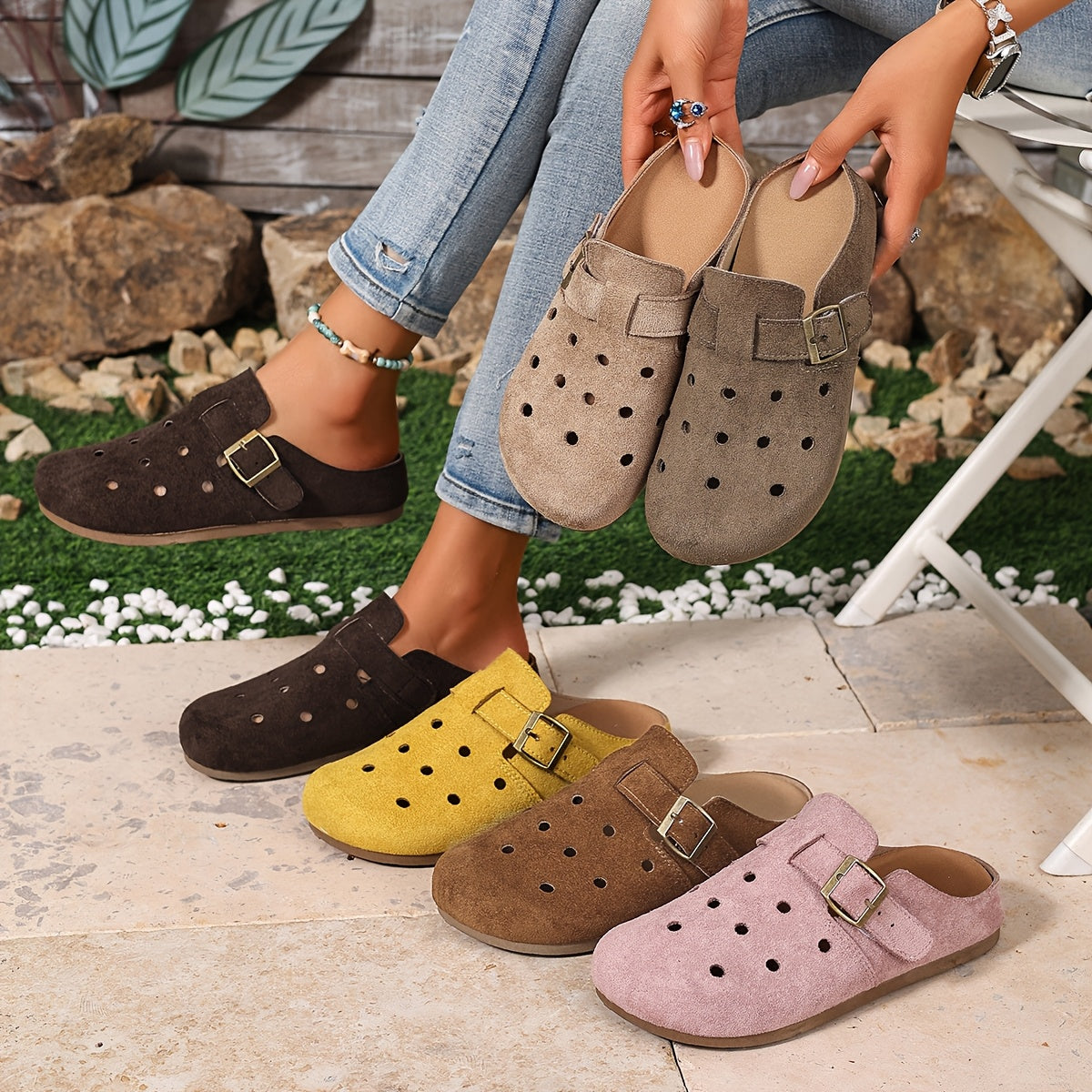 Benedetta | Buckle-Detail Slip-On Clogs