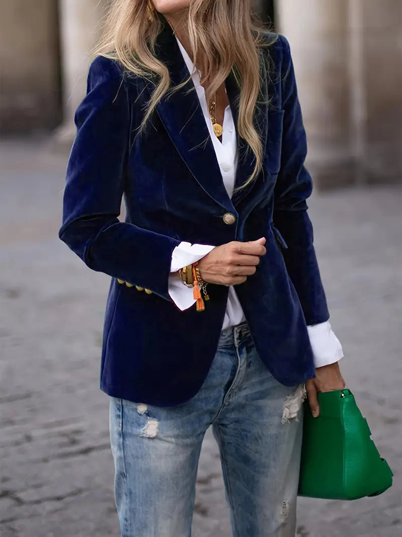 Alessandra | Velvet Blazer