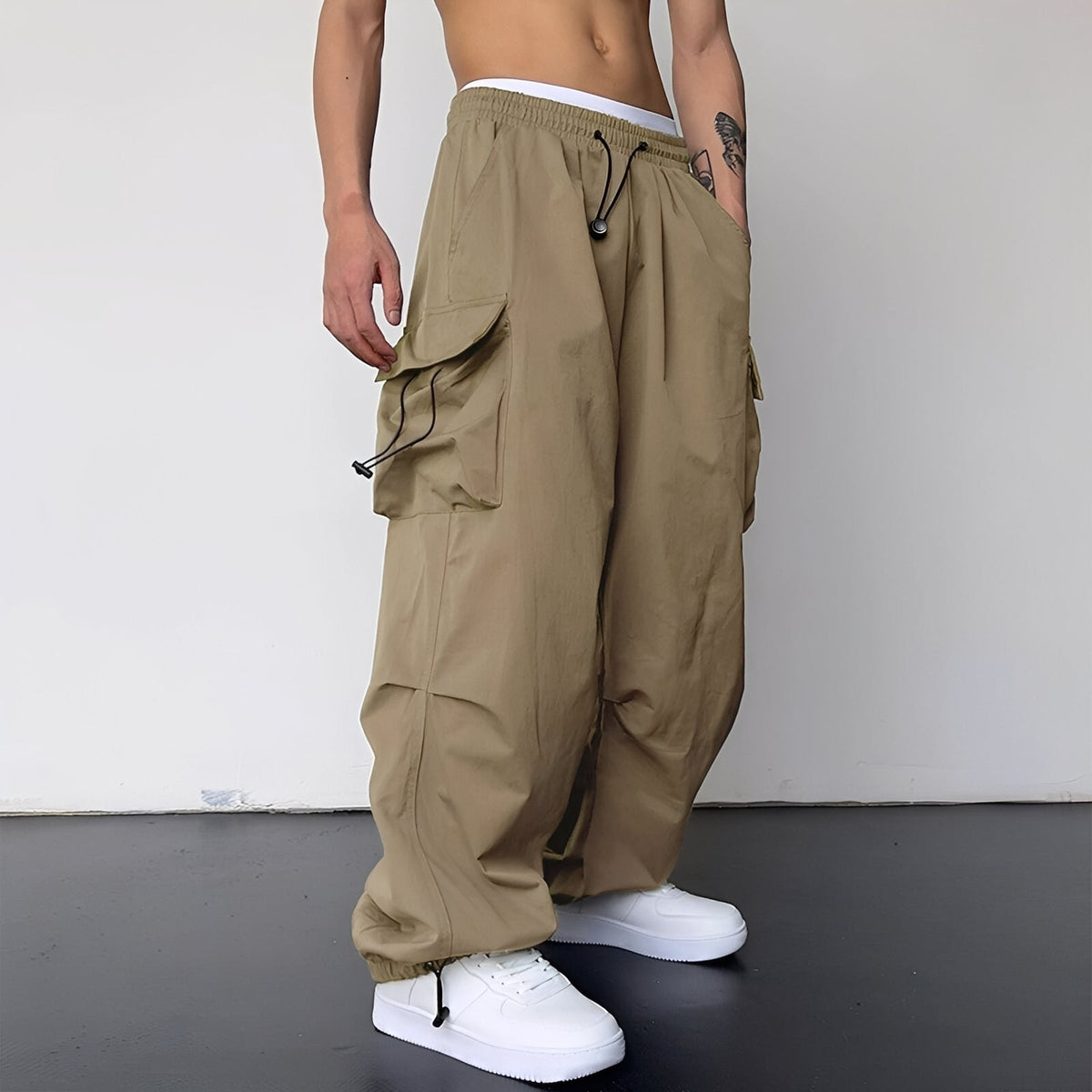 Kaleb - Trendy wide-leg cargo pants