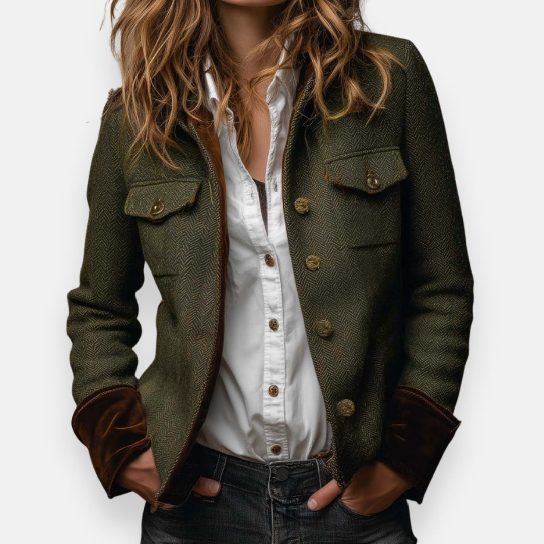 LUCY | HERRINGBONE TWEED JACKET