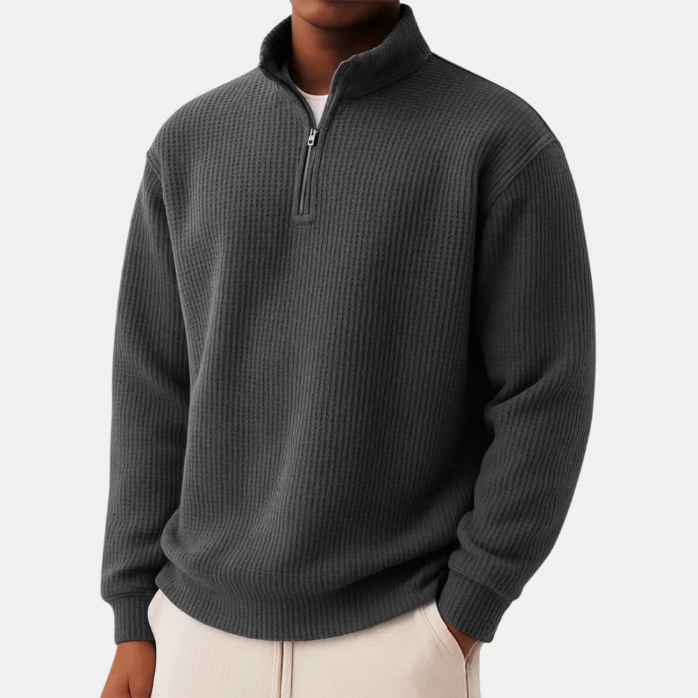 KNIT HALF ZIP SWEATER FOR MEN