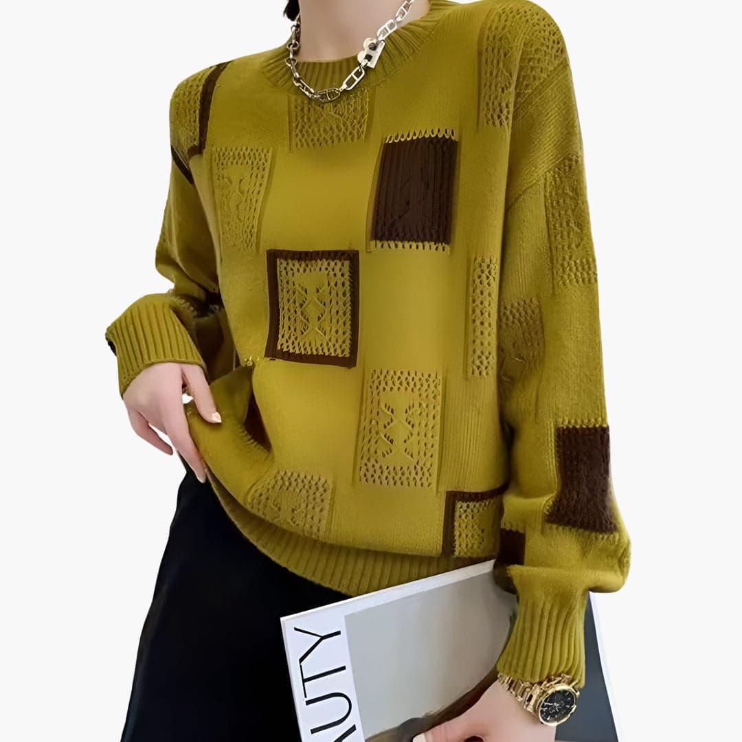 Verona | Patchwork Knit Sweater
