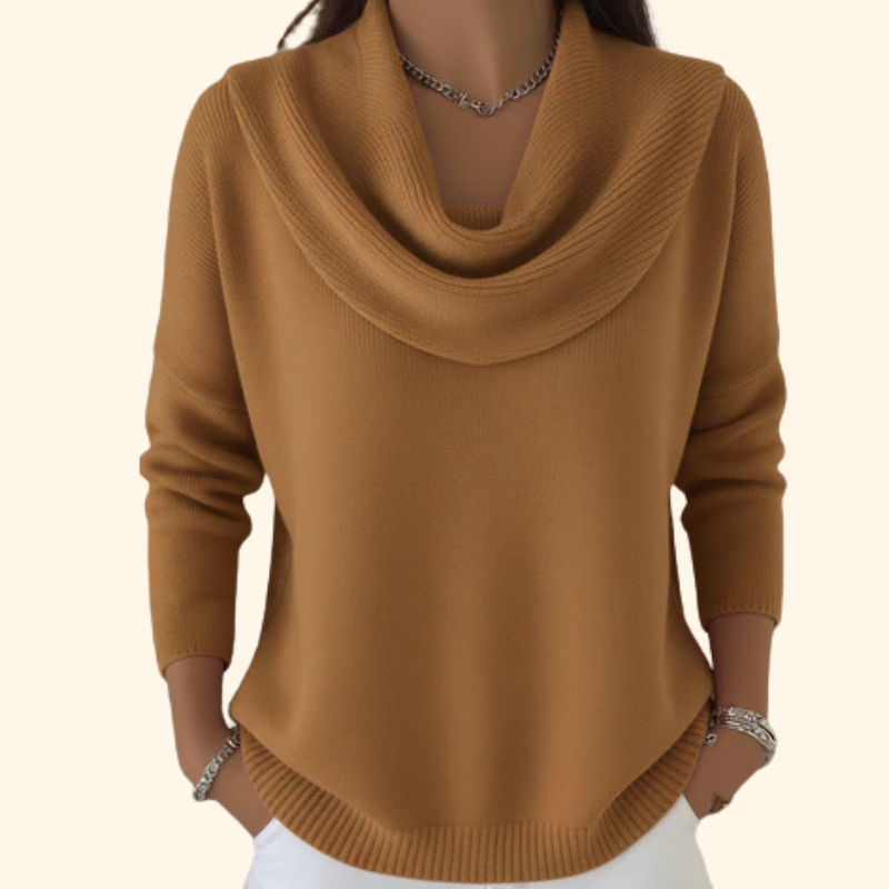 Rosalyn | Draped Cowl Neck Sweater