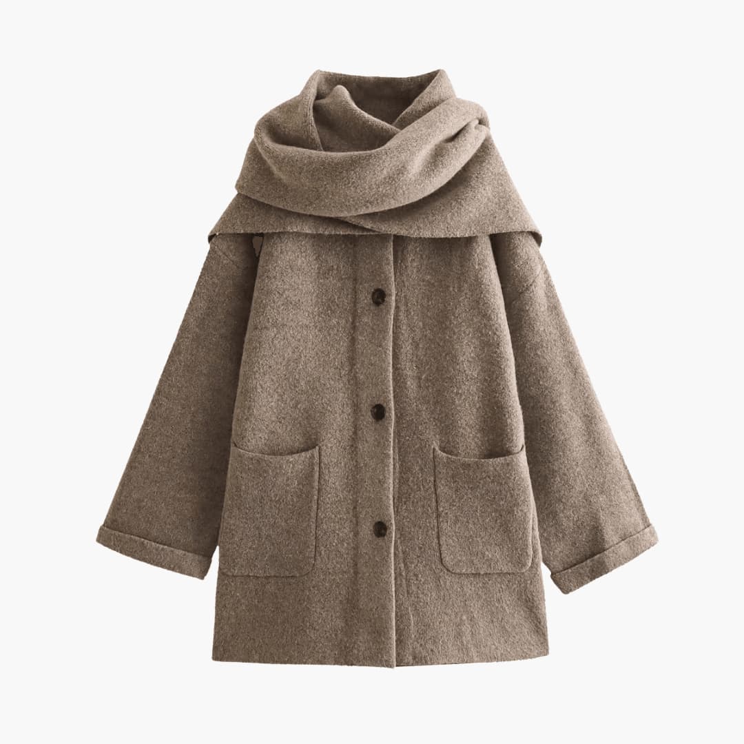 Viola | Button-Up Matching Scarf Cardigan