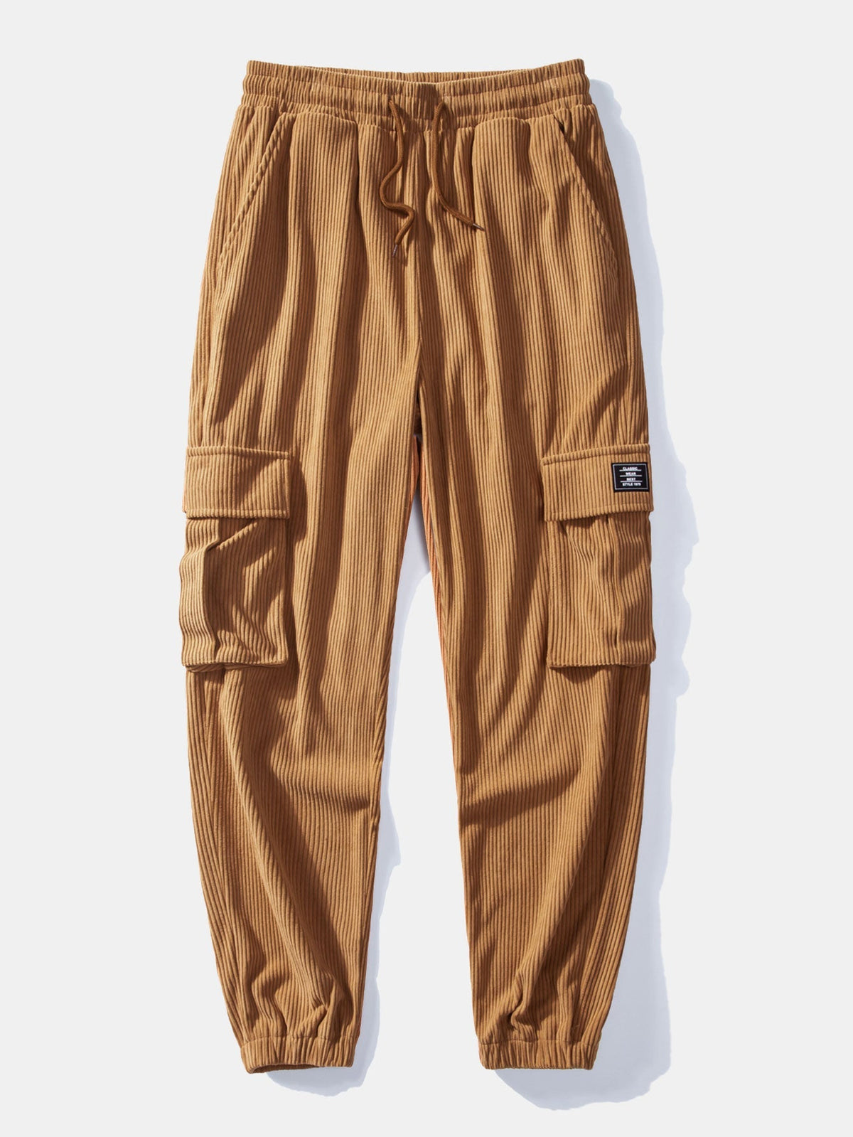 Men's Teddy Fleece Jacket and Corduroy Cargo Jogger Set – Relaxed Zip-Up Winter Outfit for Casual Streetwear