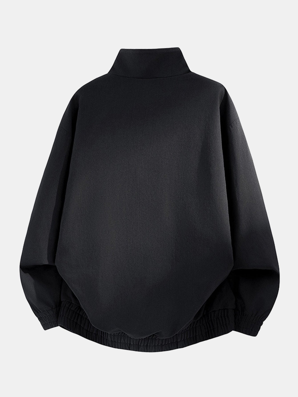Men's Chinese-Inspired Track Jacket – Relaxed Stand Collar with Frog Button Detailing and Striped Sleeves for Casual Streetwear