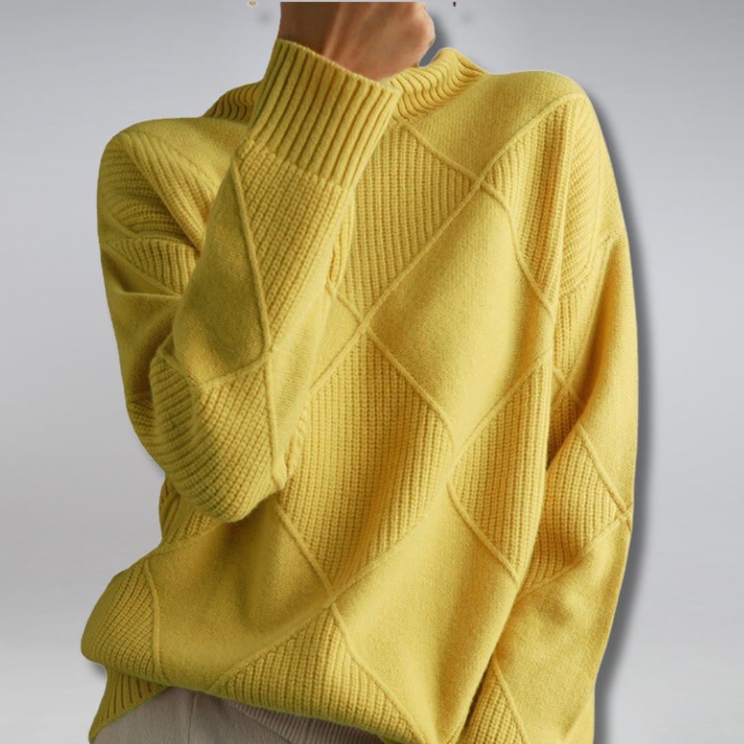 Women's Textured Knit Crew Neck Sweater