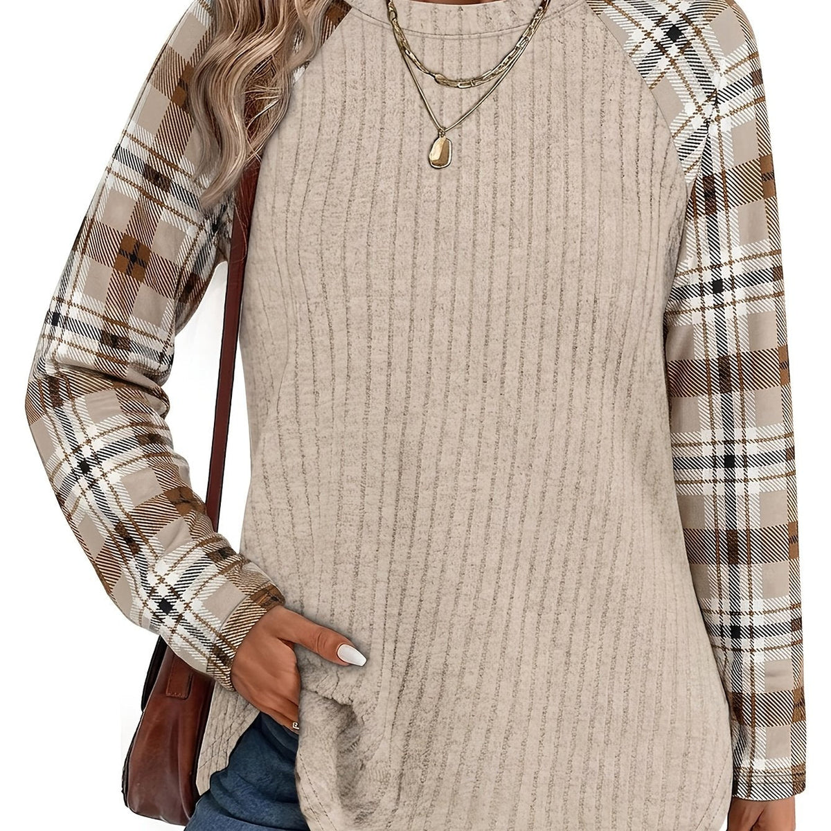 Denise | Relaxed Color-Block Long-Sleeve Top