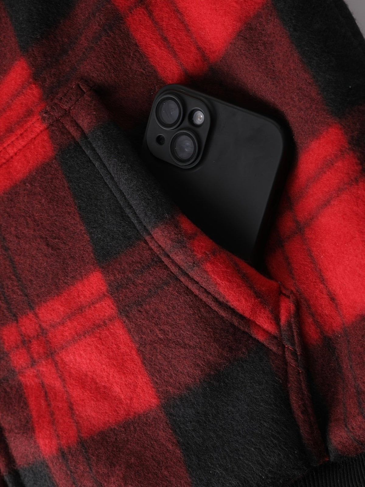 Women's Hooded Zip-Up Jacket | Lightweight Plaid Overshirt