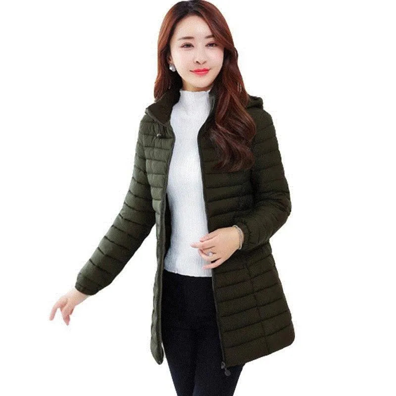Camila | Women's Puffer Coat with Hood and Zipper