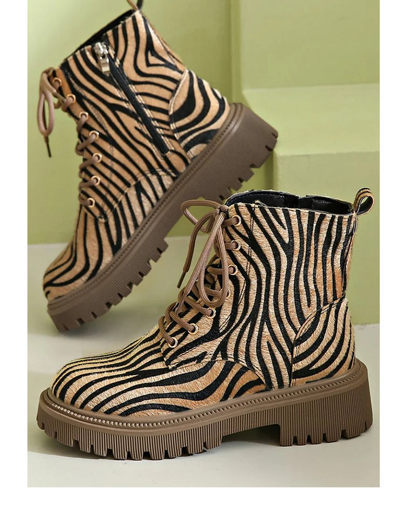 Lilibet | Side Zip Animal Print Ankle Boots