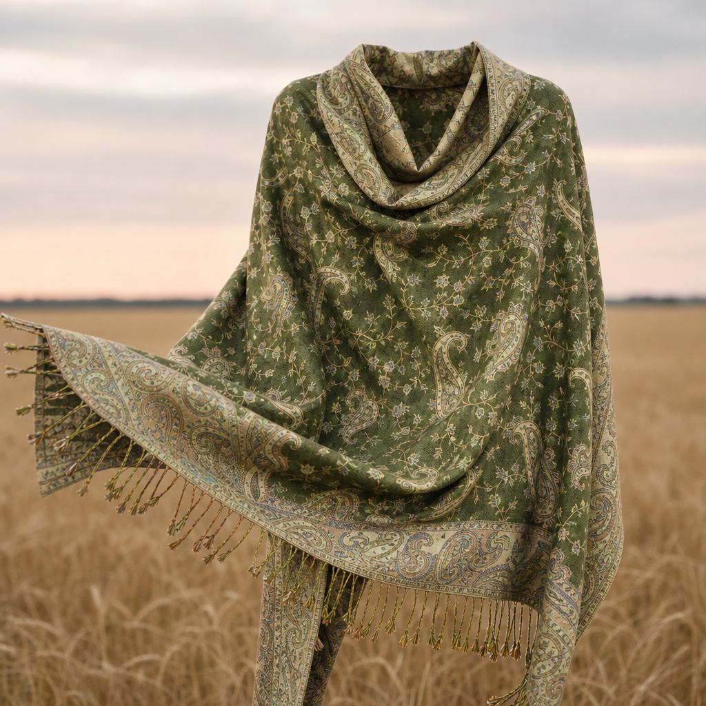 Mijas Paisley Jacquard Wrap