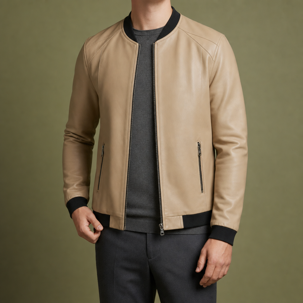 Makarska Leather Bomber Jacket