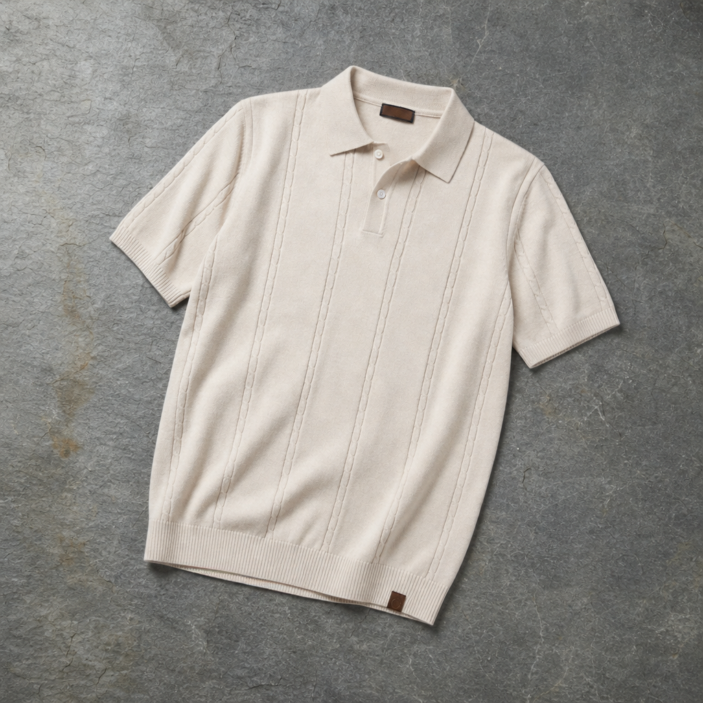 Murcia Cable Knit Polo
