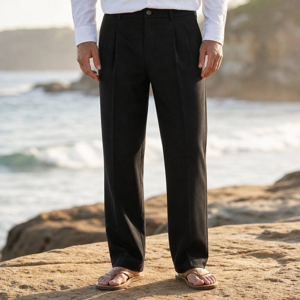 Marbella Pleated Wide Leg Trousers