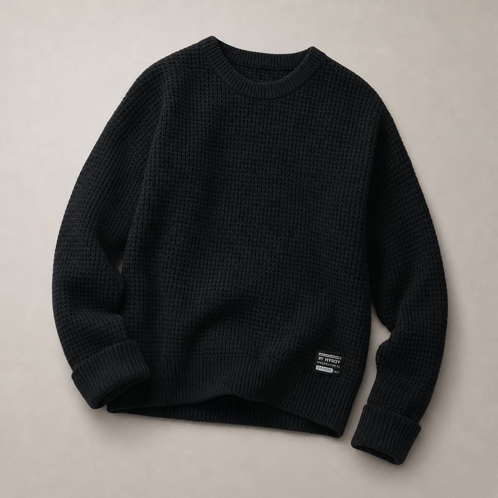 Corfu Waffle Knit Crewneck