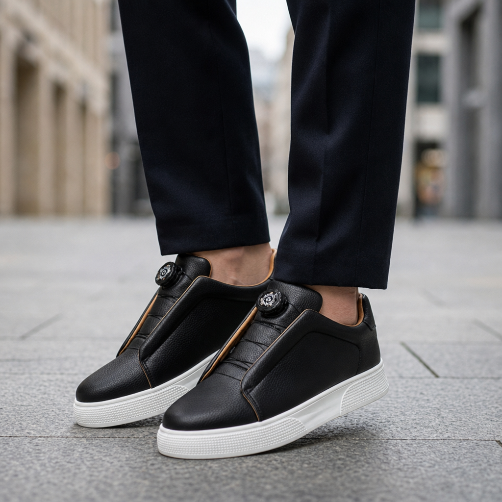 Nerja Rotary Lace Leather Sneakers