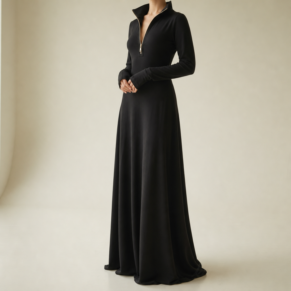 Rimini Zip-Up Maxi Dress