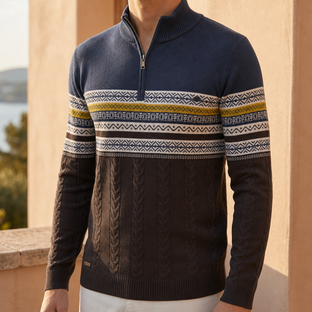Bellagio Nordic Quarter Zip Sweater