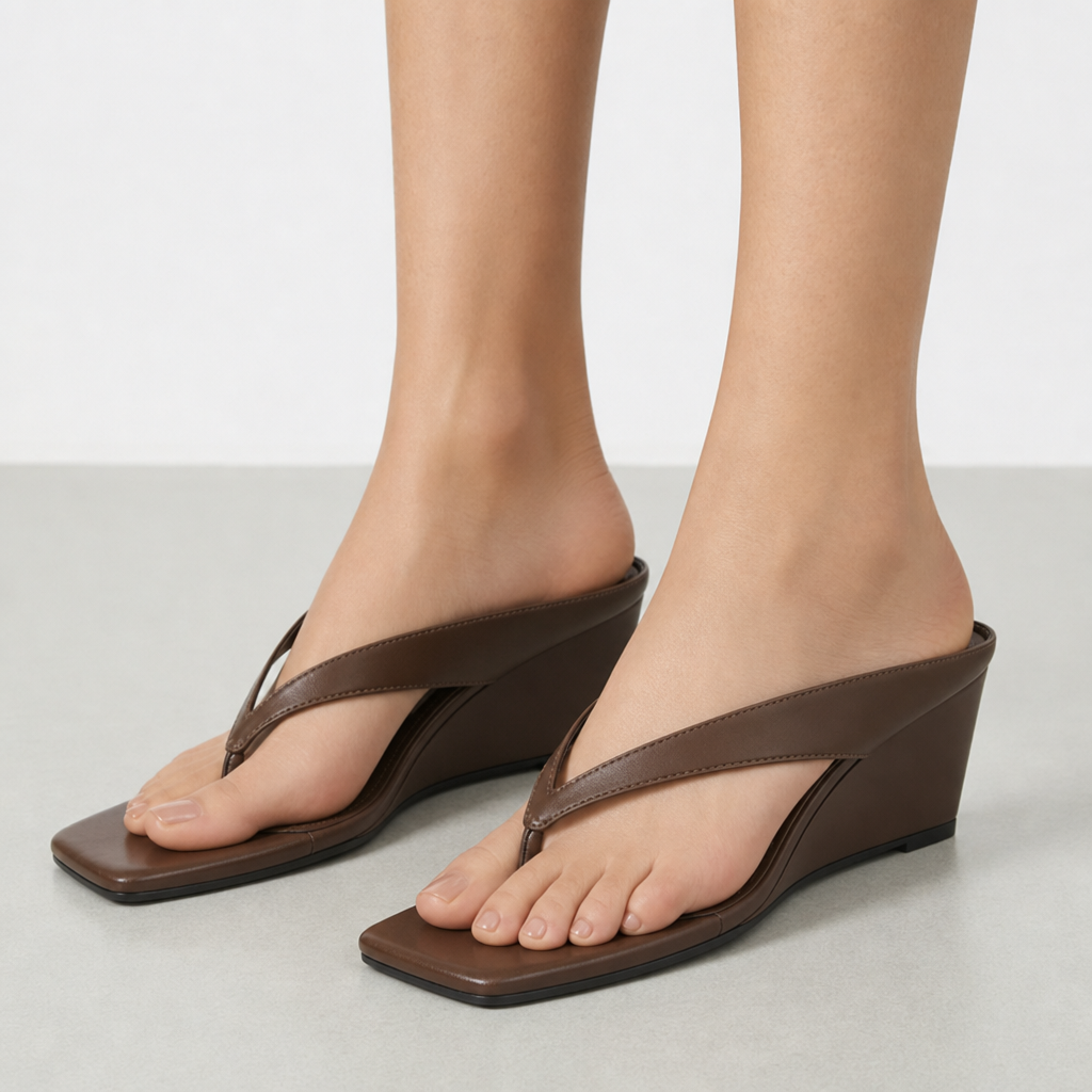 Oviedo Square Toe Wedge Sandals